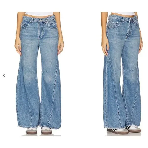 We The Free People Eden High Slouchy Flare Jeans Size 30 High Waist - Picture 3 of 15